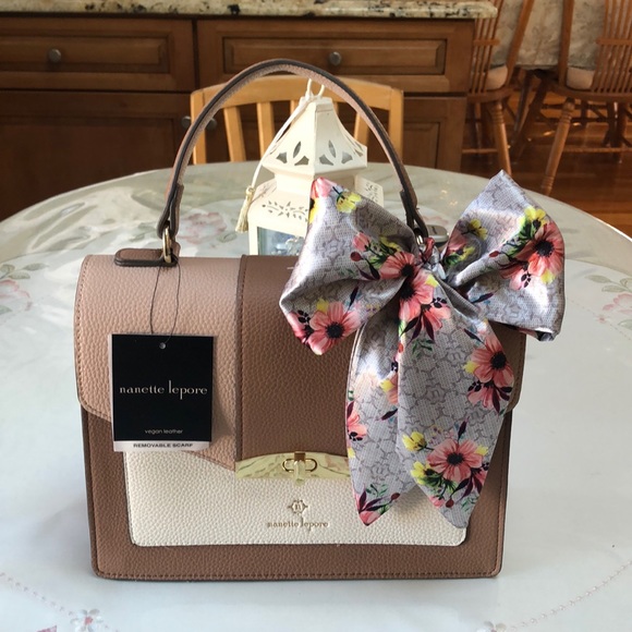 Nanette Lepore Handbags - Nanette Lepore Priya Top Handle Satchel with Scarf